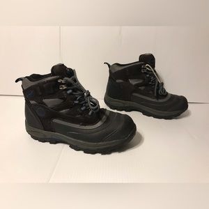 Khombu waterproof hiking black boots shoes men size 9